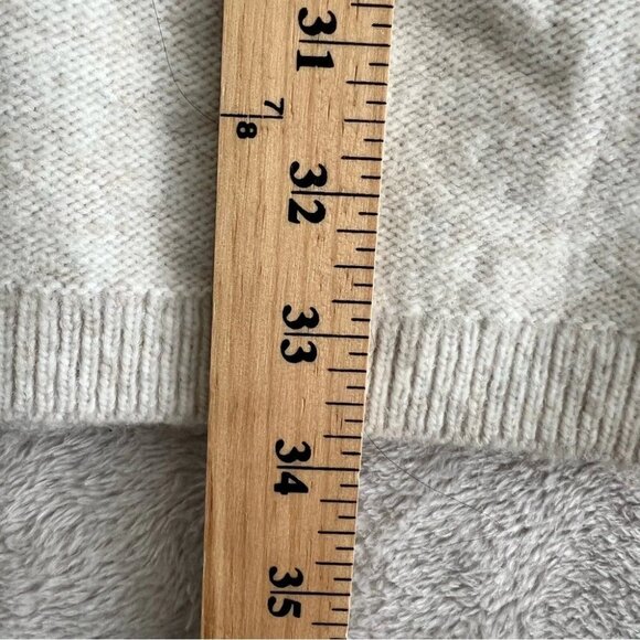 H&M Cable Knit Sweater Dress Long Sleeve Cozy Pullover Winter Medium Ivory NWT - Picture 4 of 7